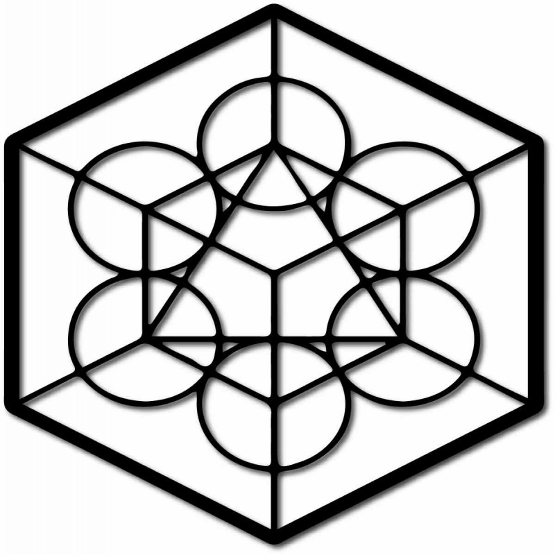 Drewniany obraz geometryczny na ścianie żniwa