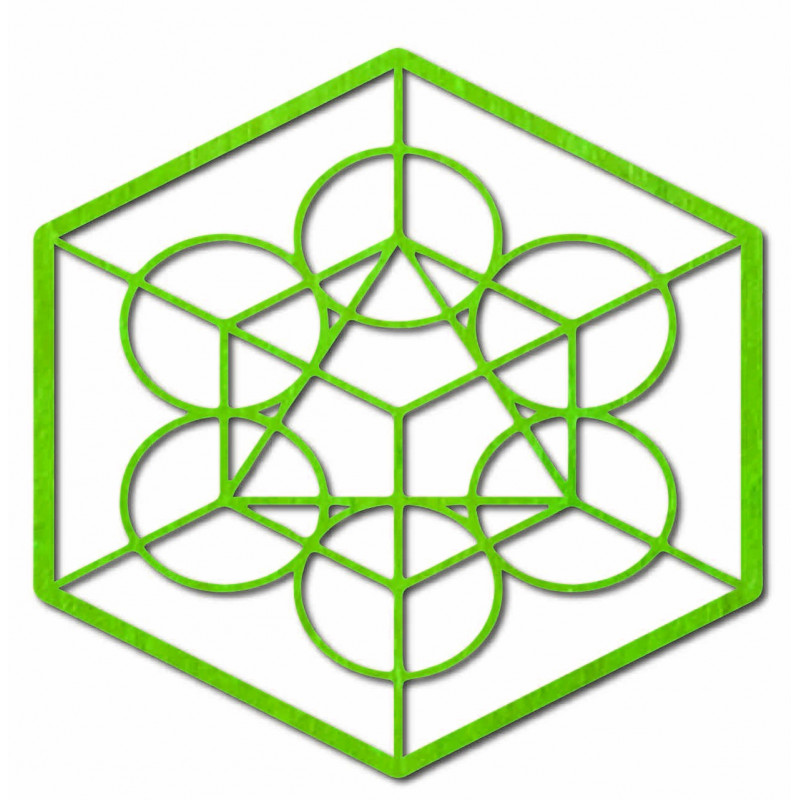 Drewniany obraz geometryczny na ścianie żniwa