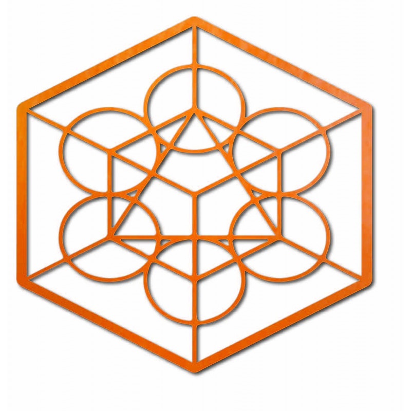 Drewniany obraz geometryczny na ścianie żniwa