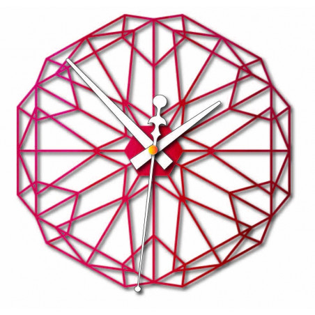 Geometryczny zegar ścienny ze sklejki drewnianej - CUDO