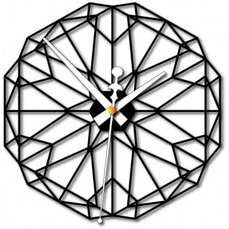 Geometryczny zegar ścienny ze sklejki drewnianej - CUDO