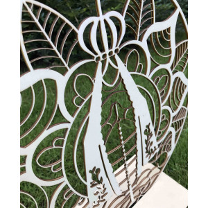 Drewniany dekoracyjny obraz ścienny z naturalnym wzorem 2