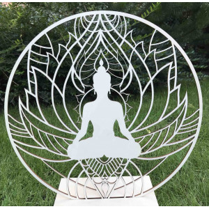 Malowidło ścienne mandala i Budda - POKÓJ