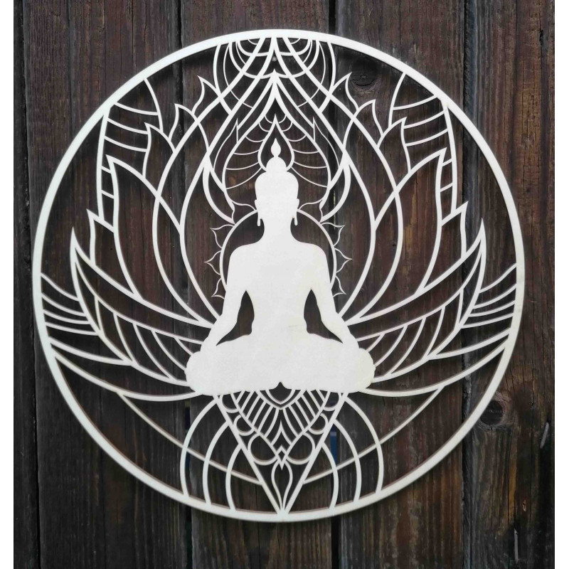 Malowidło ścienne mandala i Budda - POKÓJ