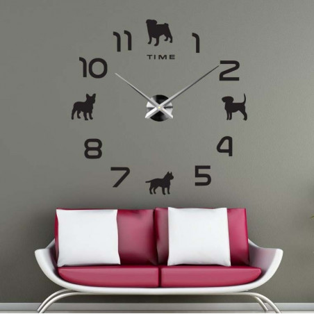 Zegar z naklejkami ściennymi - PES