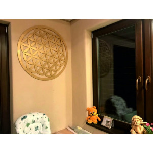 Wooden mandala as a painting on the wall decoration of plywood MANDALA
