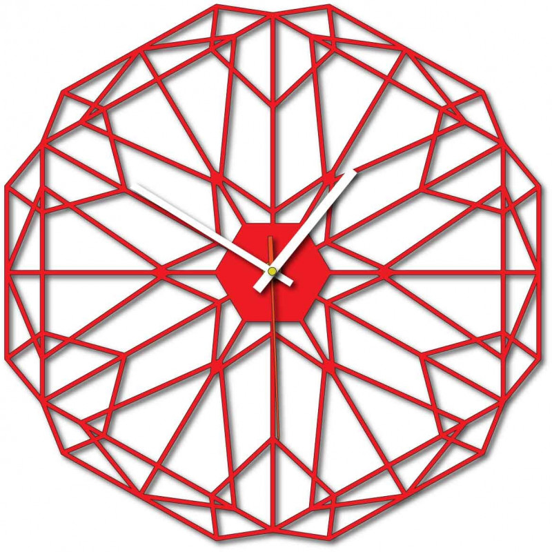 Geometryczny zegar ścienny również czarny X0097