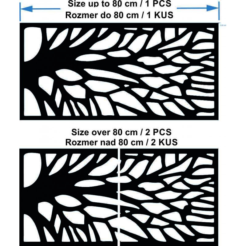 Obraz na drewnie - sylwetka gałęzi drzewa - GUTE