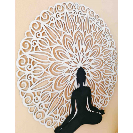 Sentop - Mandala obraz 3D na ścianie kolorowej mandali Buddy