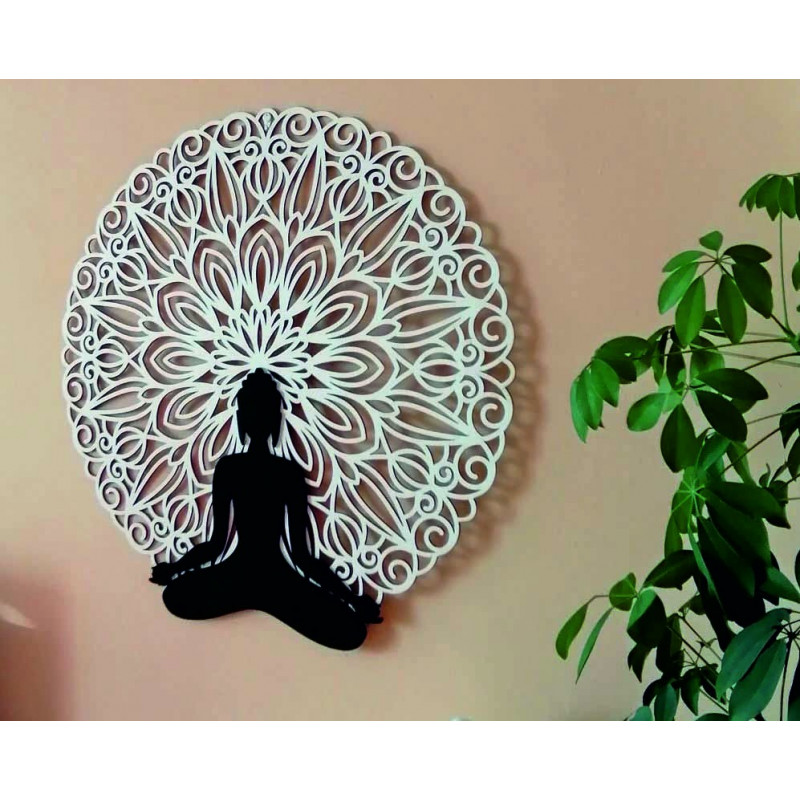 Sentop - Mandala obraz 3D na ścianie kolorowej mandali Buddy