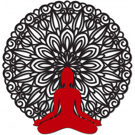 Sentop - Mandala obraz 3D na ścianie kolorowej mandali Buddy