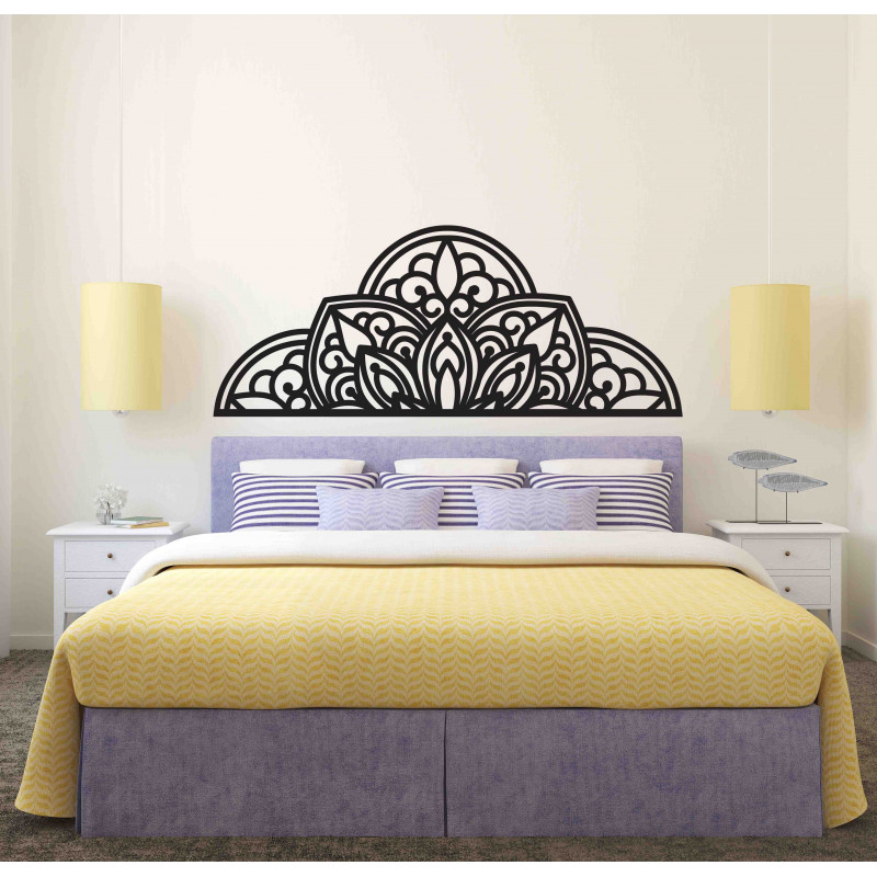 Drewniany obraz ścienny półmandala - BOHEMIA