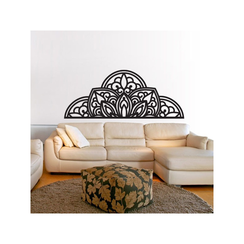 Drewniany obraz ścienny półmandala - BOHEMIA