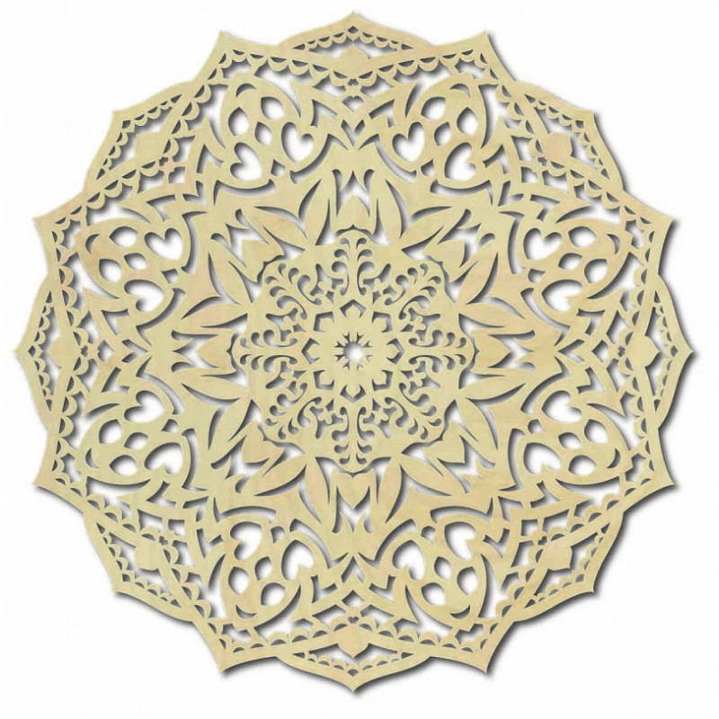 Drewniana mandala na ścianę - CIRCEL