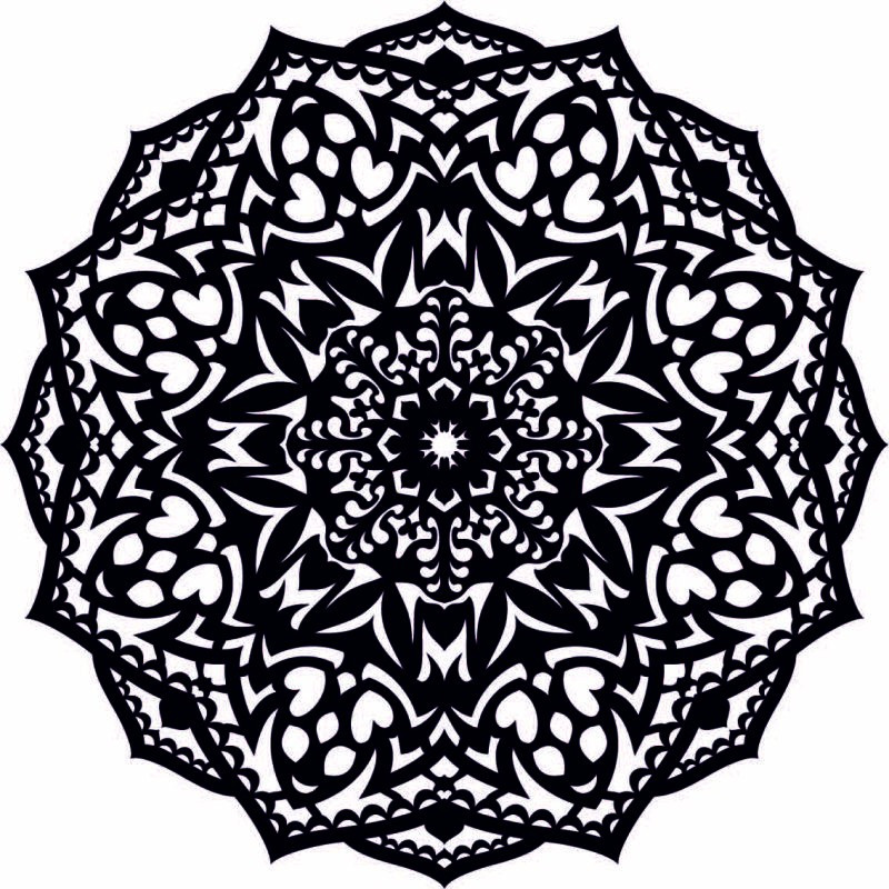 Drewniana mandala na ścianę - CIRCEL