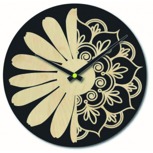 Drewniany zegar ścienny model flower of life: MDF... 2