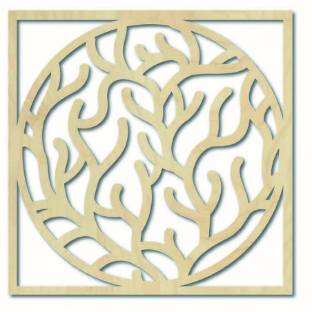 Nowoczesne malowidło ścienne z gałęziami w ramie - STEITI