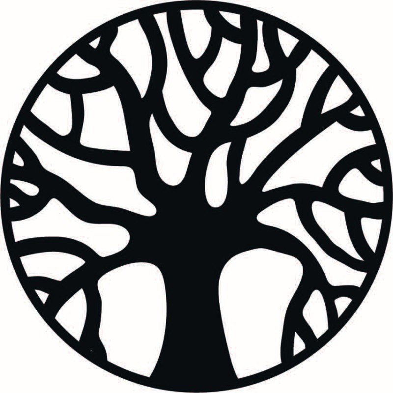 Drewniany obraz ścienny przedstawiający gałęzie...