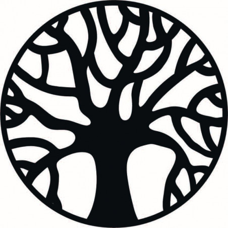 Drewniany obraz ścienny przedstawiający gałęzie w okręgu - POCCITT