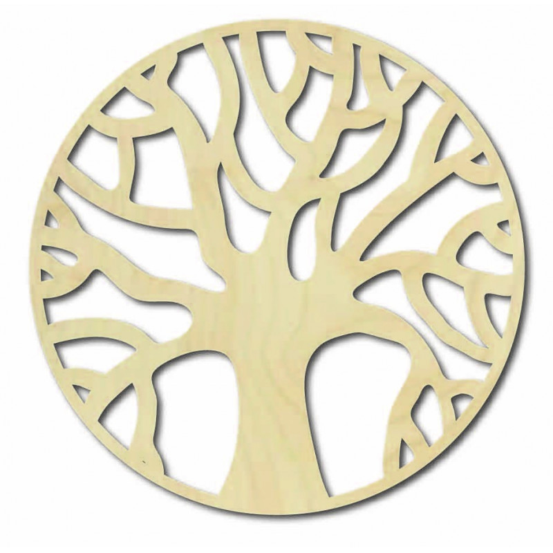 Drewniany obraz ścienny przedstawiający gałęzie...