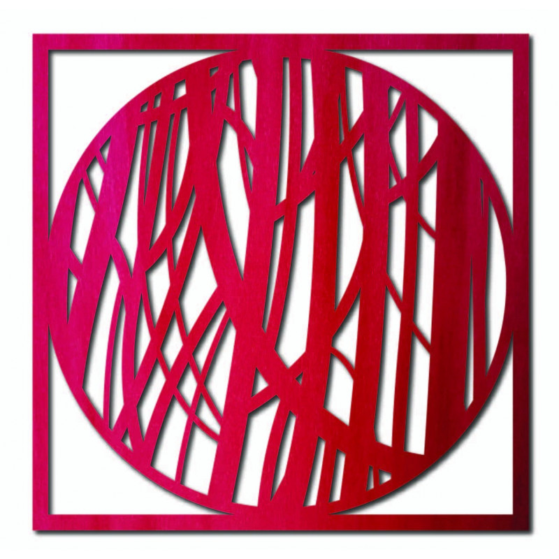 Drewniany obrazek ścienny przedstawiający linię...