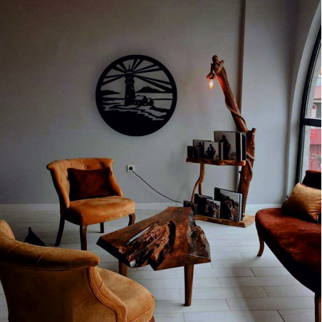 Sentop - Latarnia morska nowoczesny obraz na ścianie - dekoracja drewniana