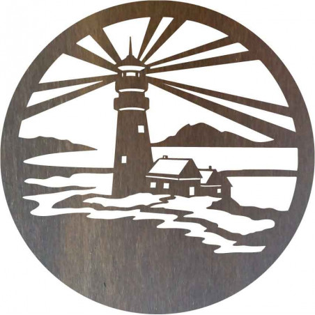 Sentop - Latarnia morska nowoczesny obraz na ścianie - dekoracja drewniana