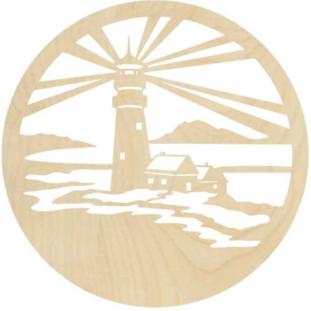 Sentop - Latarnia morska nowoczesny obraz na ścianie - dekoracja drewniana