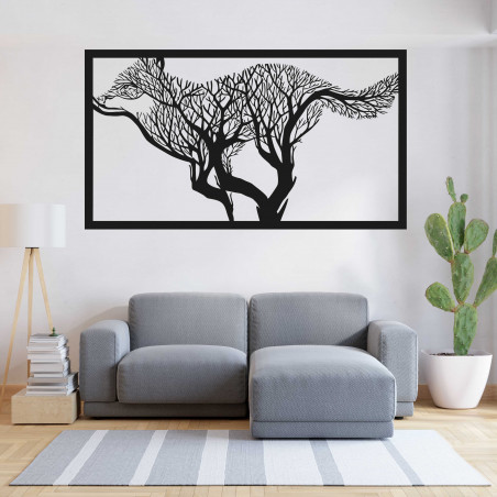 Rzeźbiony obraz na ścianie psa wykonany ze sklejki drewnianej | SENTOP