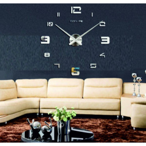 Samoprzylepny zegar ścienny lustrzany PROFI CLOCK 3D