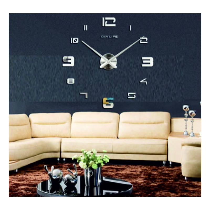 Zegar ścienny lustrzany samoprzylepny PROFI CLOCK 3D