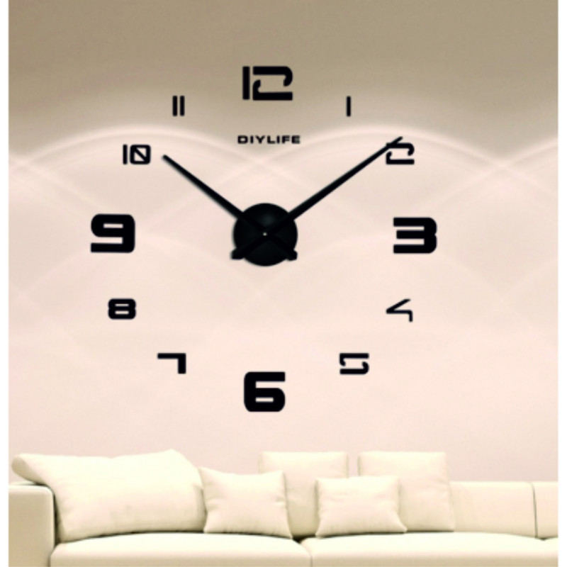 Samoprzylepny zegar ścienny lustrzany PROFI CLOCK 3D