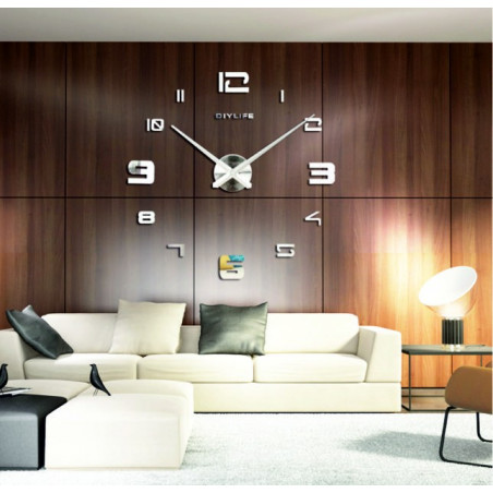 Samoprzylepny zegar ścienny lustrzany PROFI CLOCK 3D Samoprzylepny zegar ścienny lustrzany PROFI CLOCK 3D