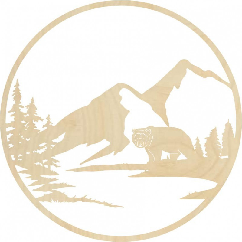 Drewniany obraz ścienny przedstawiający...