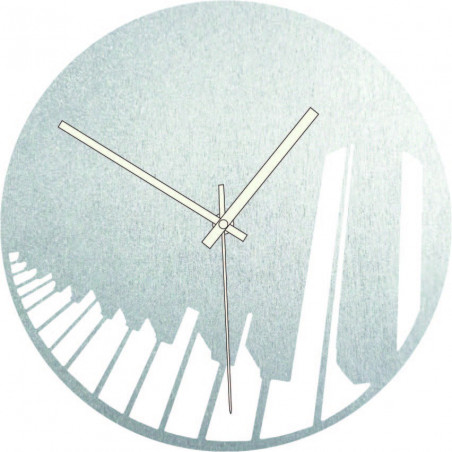 Drewniany zegar fortepian symfonia czarny i kolorowy - BUBO