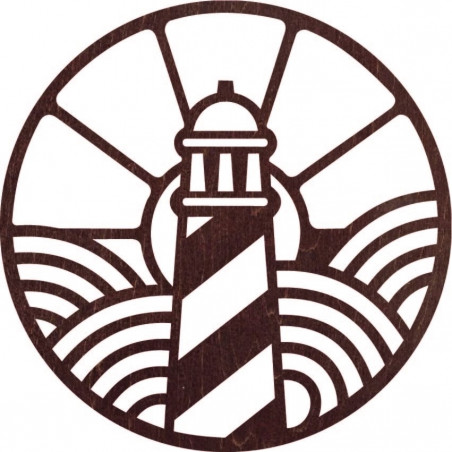 Drewniany obrazek z motywem latarni morskiej - FEDRO