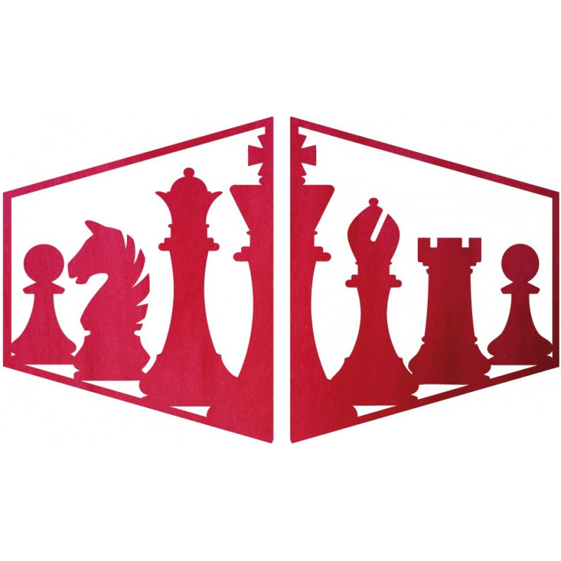 Elegancki obraz na ścianie figury szachowej -...