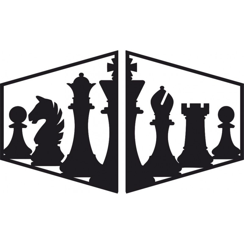 Elegancki obraz na ścianie figury szachowej -...