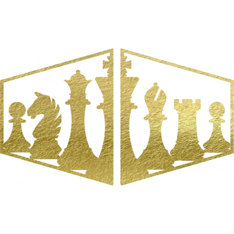 Elegancki obraz na ścianie figury szachowej -...