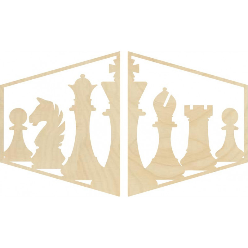 Elegancki obraz na ścianie figury szachowej -...