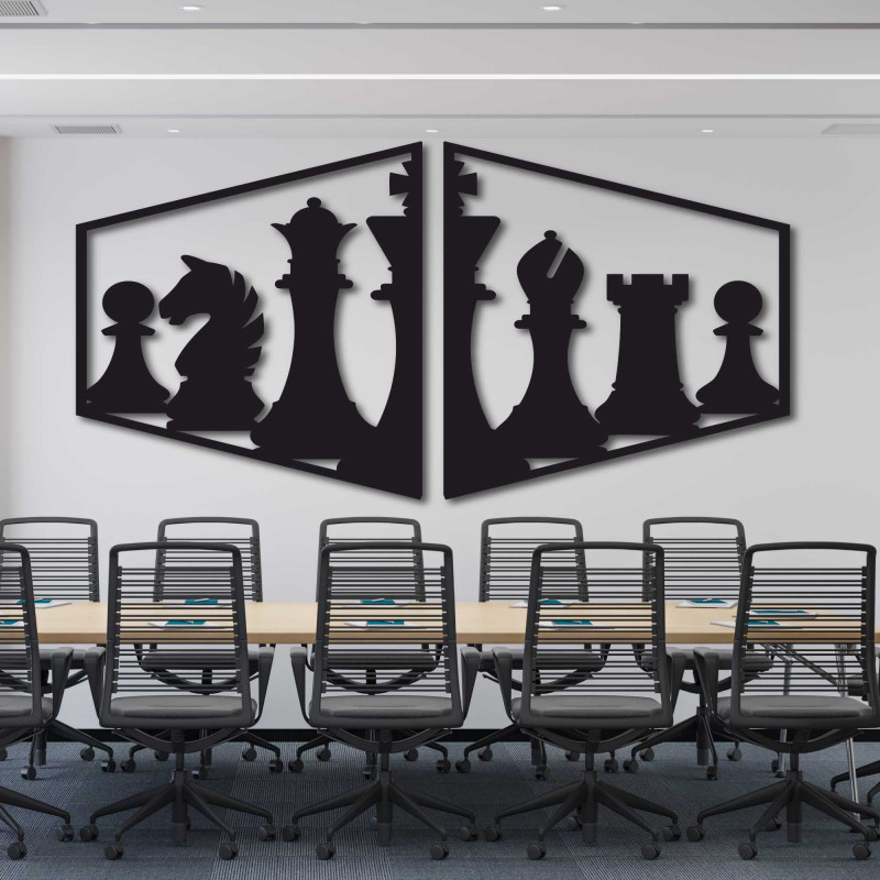 Elegancki obraz na ścianie figury szachowej - MIVAL | SENTOP