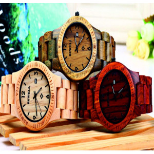 Drewniany zegarek BEWELL z materiałów naturalnych. Drewniane zegarki dla mężczyzn i kobiet.