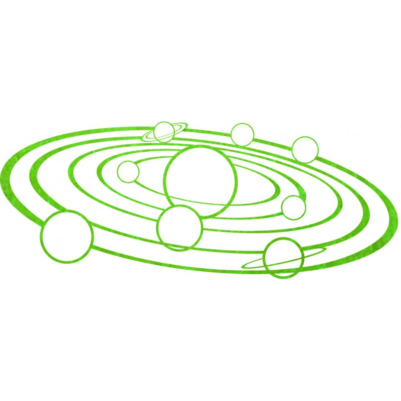 Nowoczesna grafika ścienna Układ Słoneczny - SOLAR