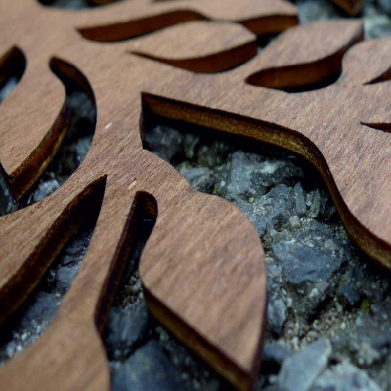 Rzeźbiony obraz na ścianie palmy - TROPICAL |...