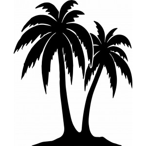 Rzeźbiony obraz na ścianie palmy - TROPICAL | SENTOP 2