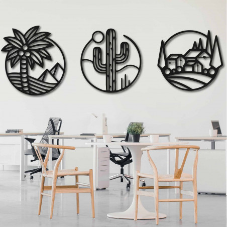 Trzyczęściowy obraz ścienny Sahara - ARAHSA