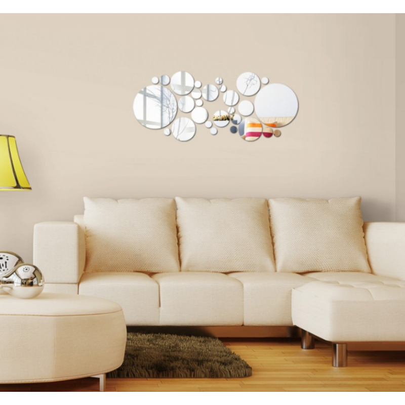 Decorative mirror❄☂∈QBZ-1 Modern Large 3D DIY Mirror Wall Clock Large Decorative  Clock For Home Offi | Shopee Philippines