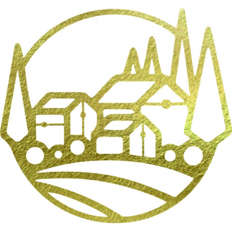 Drewniany obraz na ścianie domu