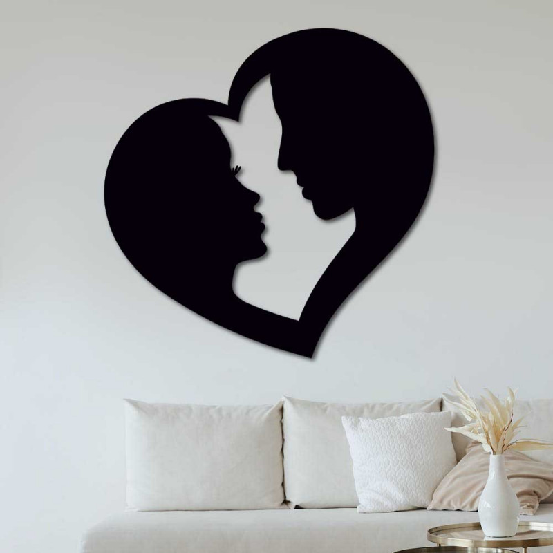 Romantyczny obrazek na ścianie pary w sercu - LOVE YOU | SENTOP