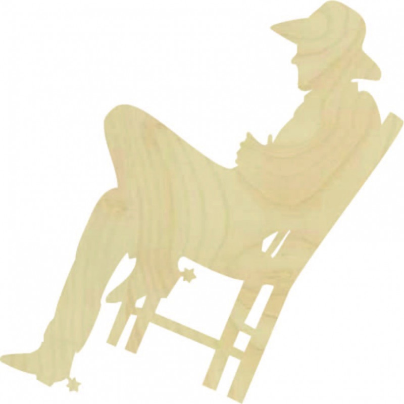 Elegancki drewniany obrazek na ścianę - KOWBOJ...